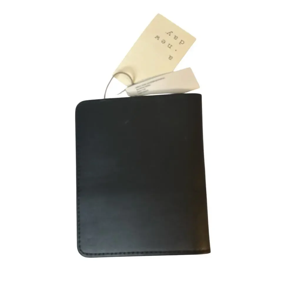 A New Day Travel Passport Wallet Black Faux Leather I’m Out Of Here NWT